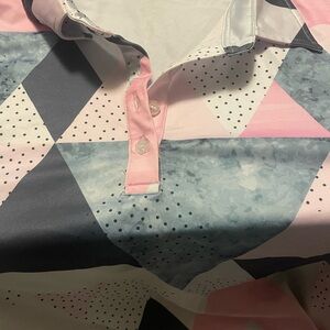 Geometric Patterned Polo Shirt